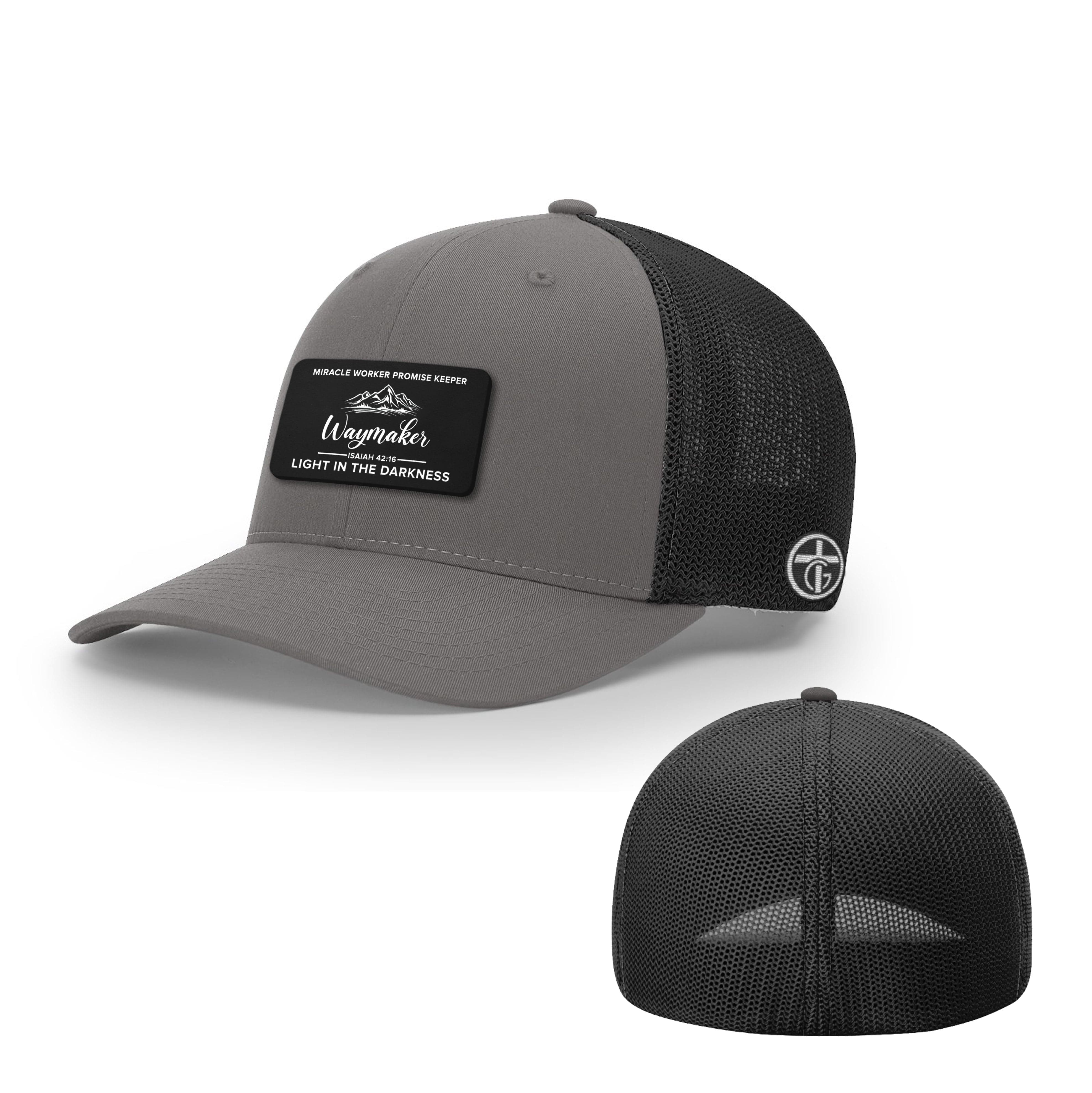 OurTrueGod Customs Hat Flexfit / Charcoal and Black / S/M Waymaker Patch Hats