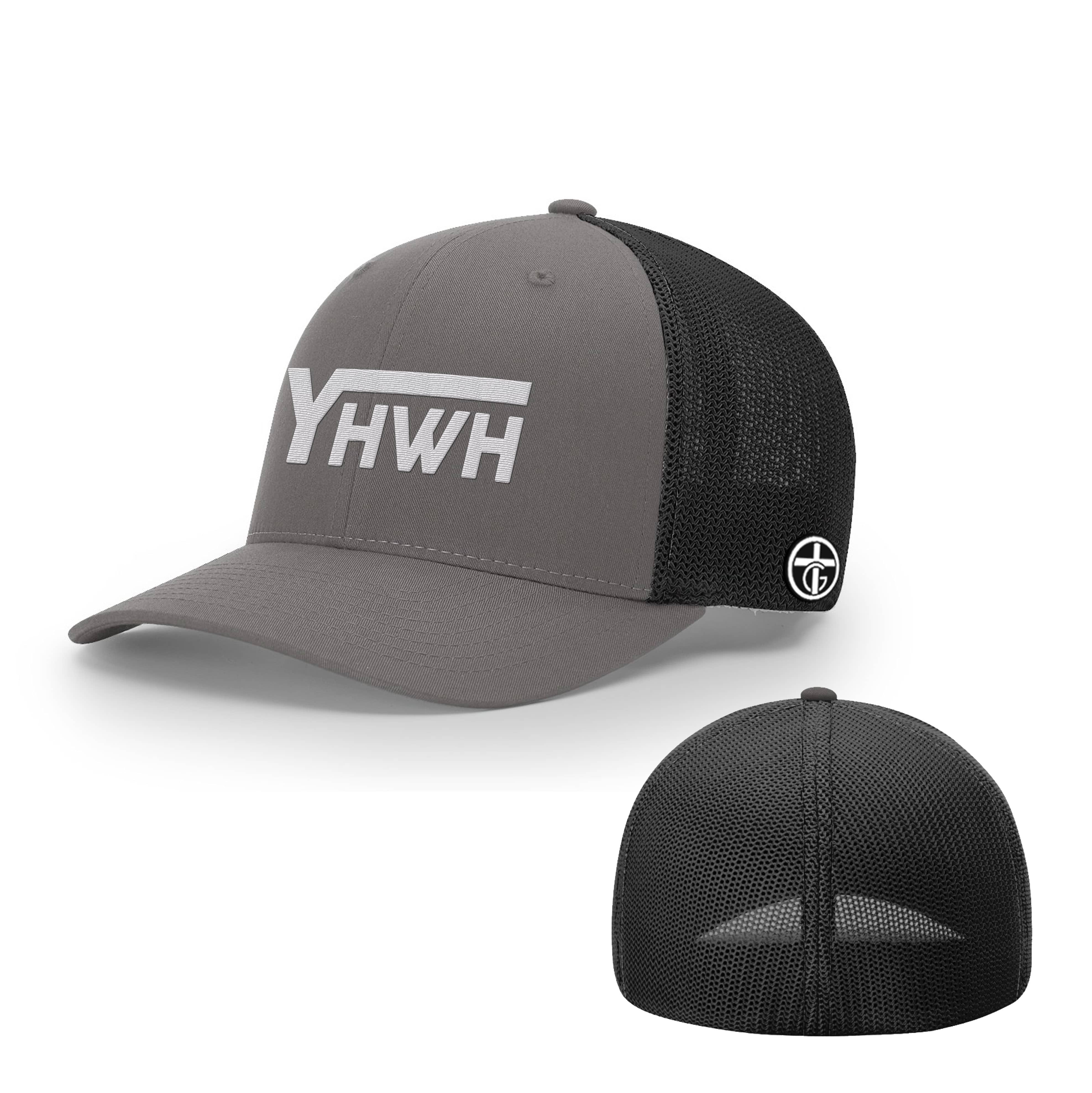 OurTrueGod Customs Hat Flexfit / Charcoal and Black / S/M YHWH Hats