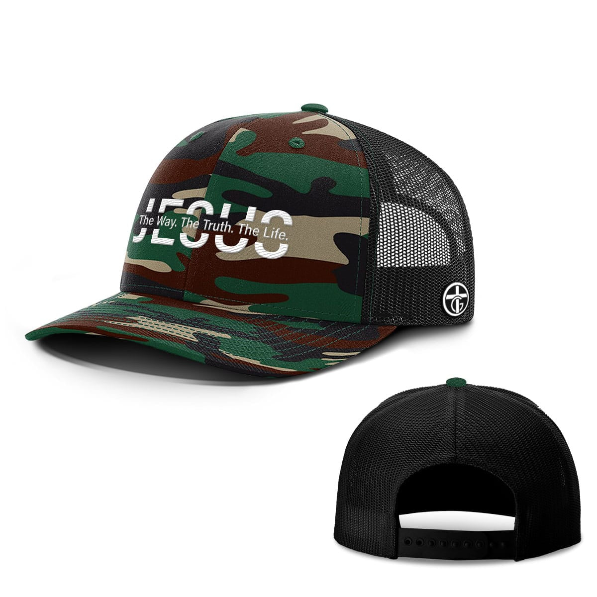 OurTrueGod Customs Hat Jesus The Way. The Truth. The Life. Hats