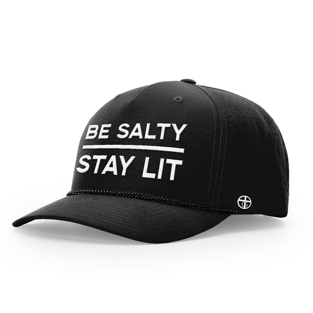 OurTrueGod Customs Hat Performance Hat / Black / One Size Be Salty Stay Lit Performance Rope Hats
