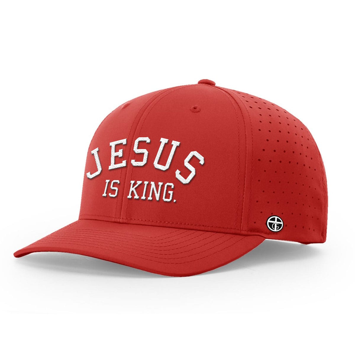 OurTrueGod Customs Hat Performance Hat / Red / S Jesus Is King Performance Hats