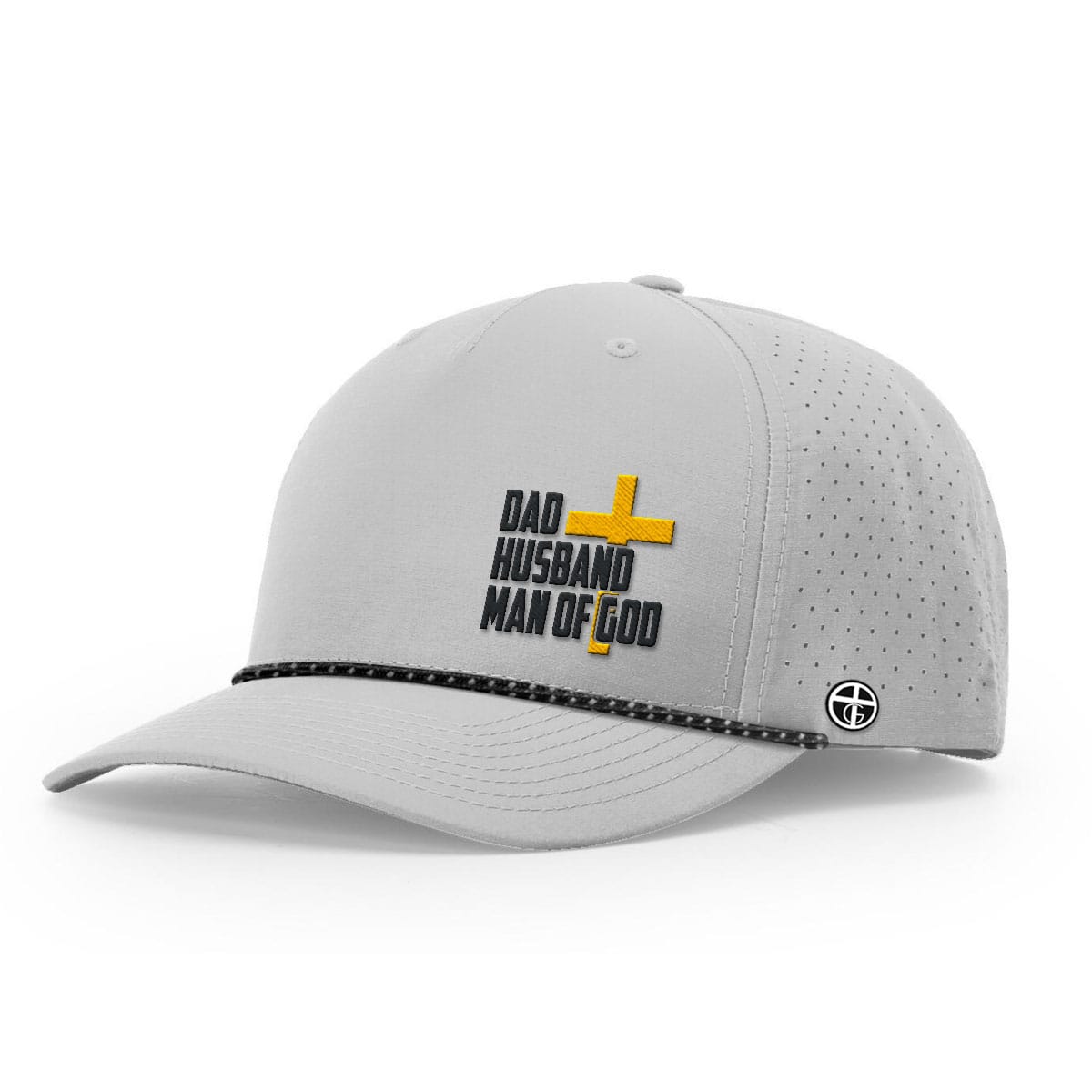 OurTrueGod Customs Hat Performance Hat / Silver / One Size Dad, Husband, Man of God Performance Rope Hats