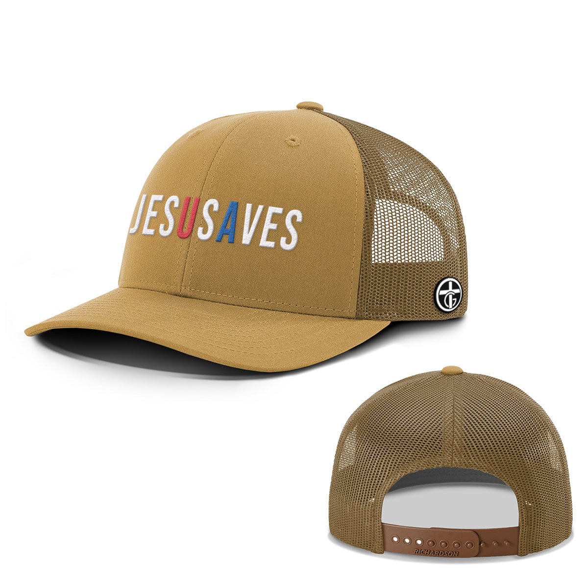 OurTrueGod Customs Hat Snapback / Amber Gold / One Size JESUSAVES Everyday Faith Hats