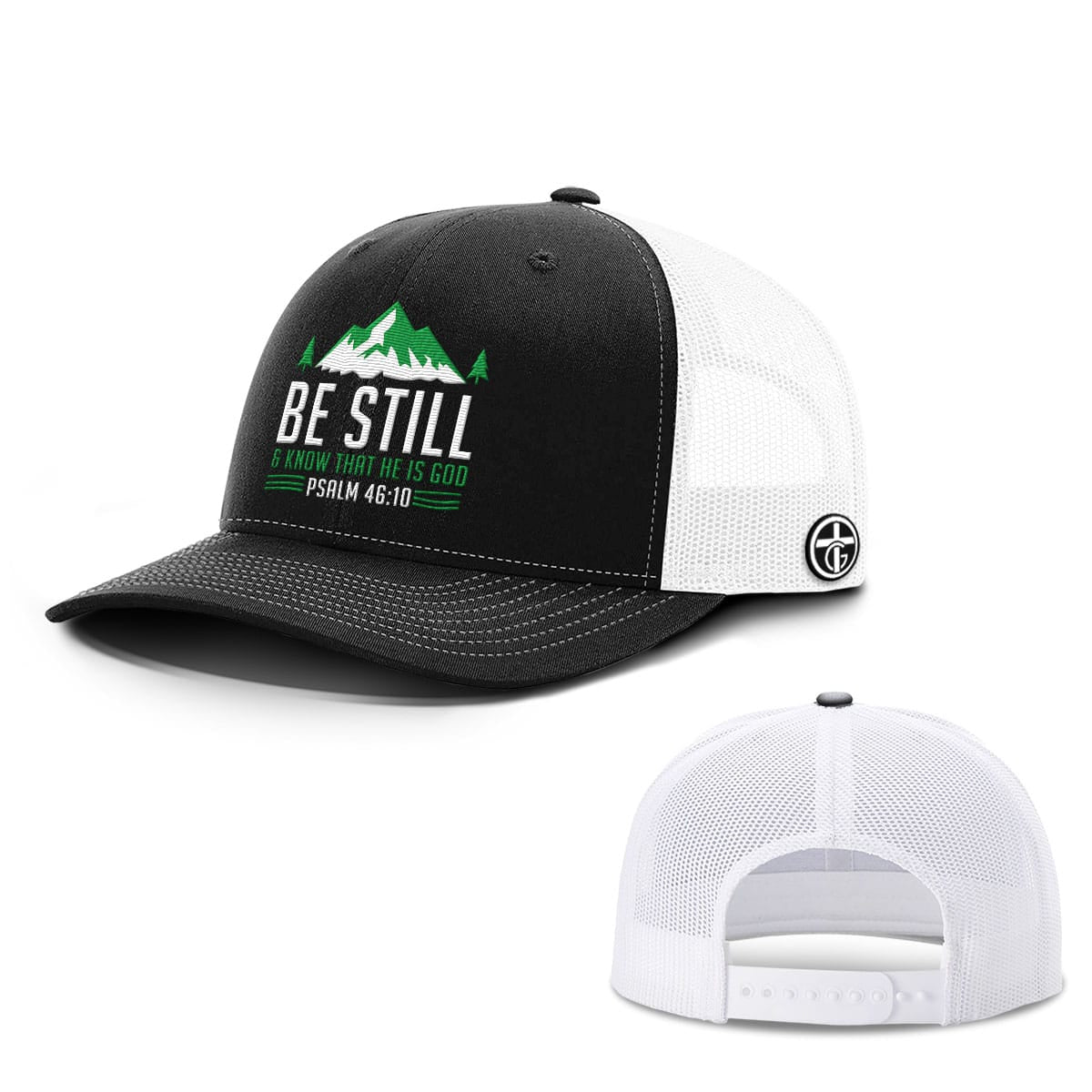 OurTrueGod Customs Hat Snapback / Black and White / One Size Be Still And Know Hats
