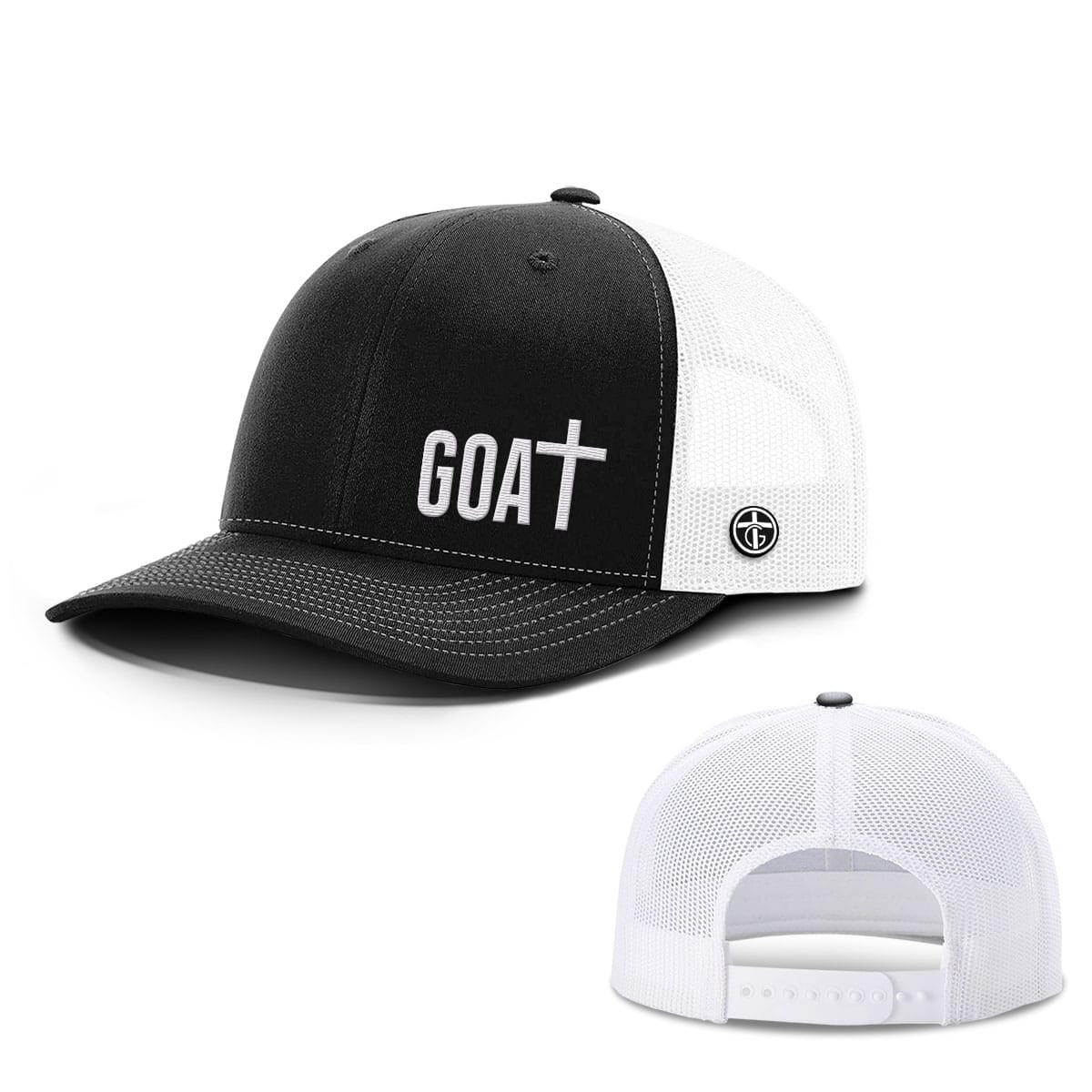 OurTrueGod Customs Hat Snapback / Black and White / One Size GOAT - God Over All Things Hats