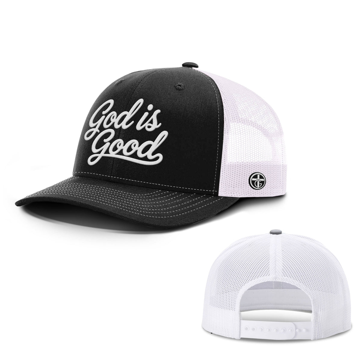 OurTrueGod Customs Hat Snapback / Black and White / One Size God Is Good Hats