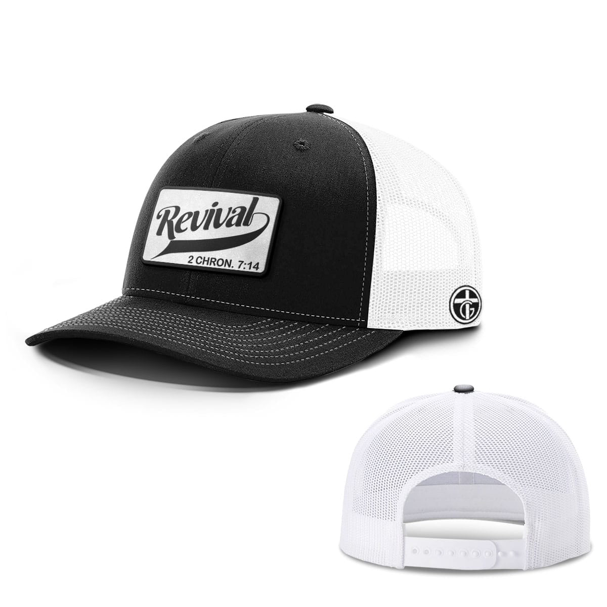 OurTrueGod Customs Hat Snapback / Black and White / One Size Revival Patch Hats