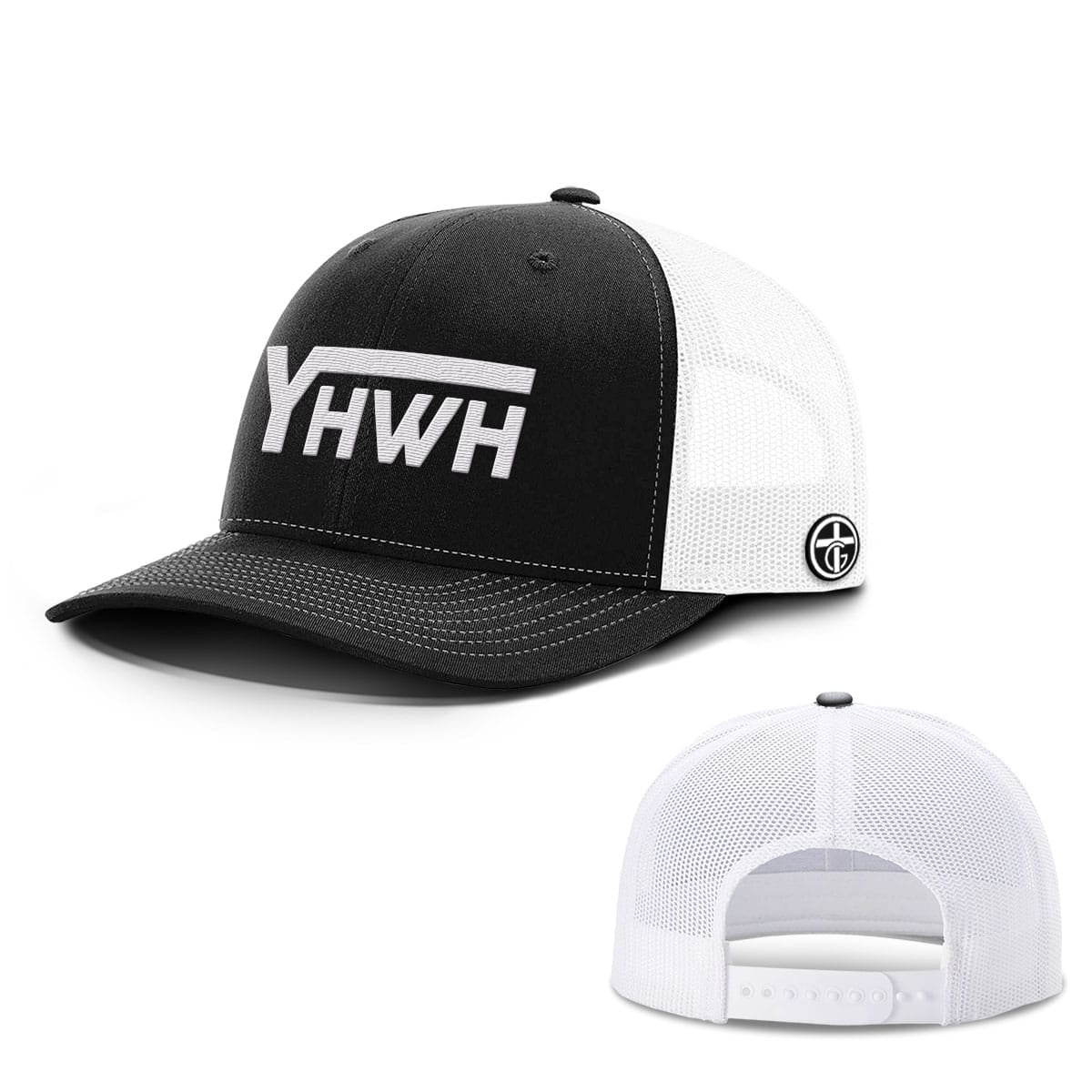 OurTrueGod Customs Hat Snapback / Black and White / One Size YHWH Hats