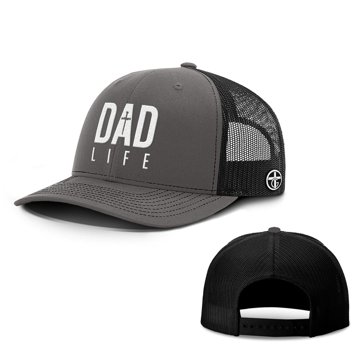 OurTrueGod Customs Hat Snapback / Charcoal and Black / One Size Dad Life Hats