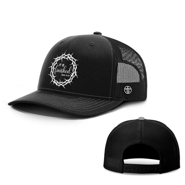 It Is Finished Hat, Snapback in Full Black