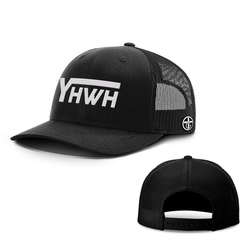 YHWH Hat, Snapback in Full Black