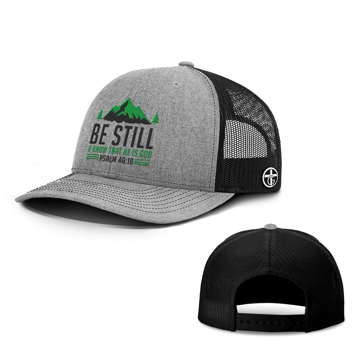 OurTrueGod Customs Hat Snapback / Heather and Black / One Size Be Still And Know Hats