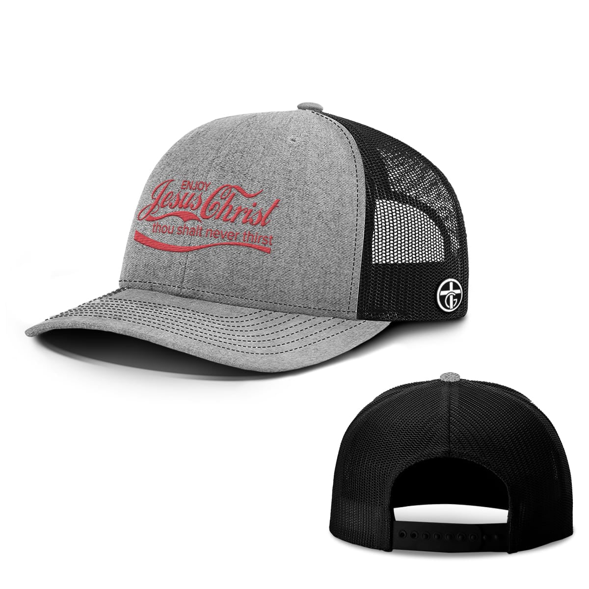 OurTrueGod Customs Hat Snapback / Heather and Black / One Size Enjoy Jesus Christ Hats