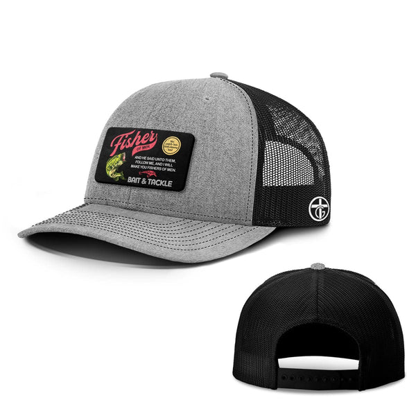 Fisher Of Men Patch Hat, Snapback in Heather and Black