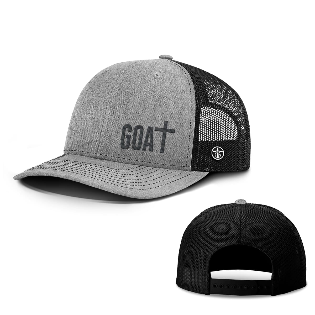 GOAT - God Over All Things Hat, Snapback in Heather and Black
