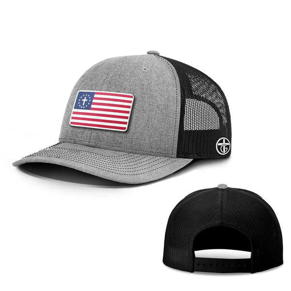One Nation Under God Patch Hat, Snapback in Heather and Black