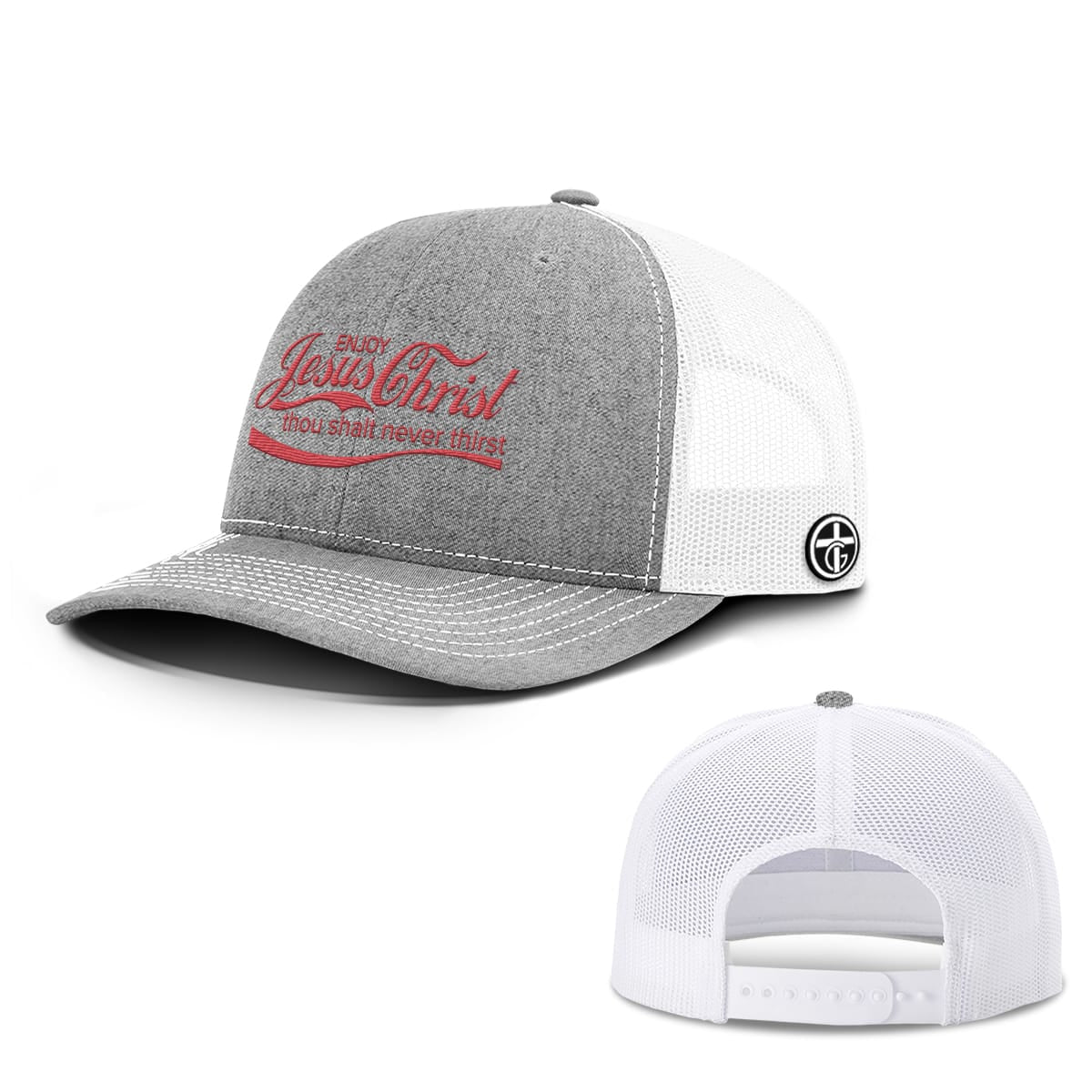 OurTrueGod Customs Hat Snapback / Heather and White / One Size Enjoy Jesus Christ Hats