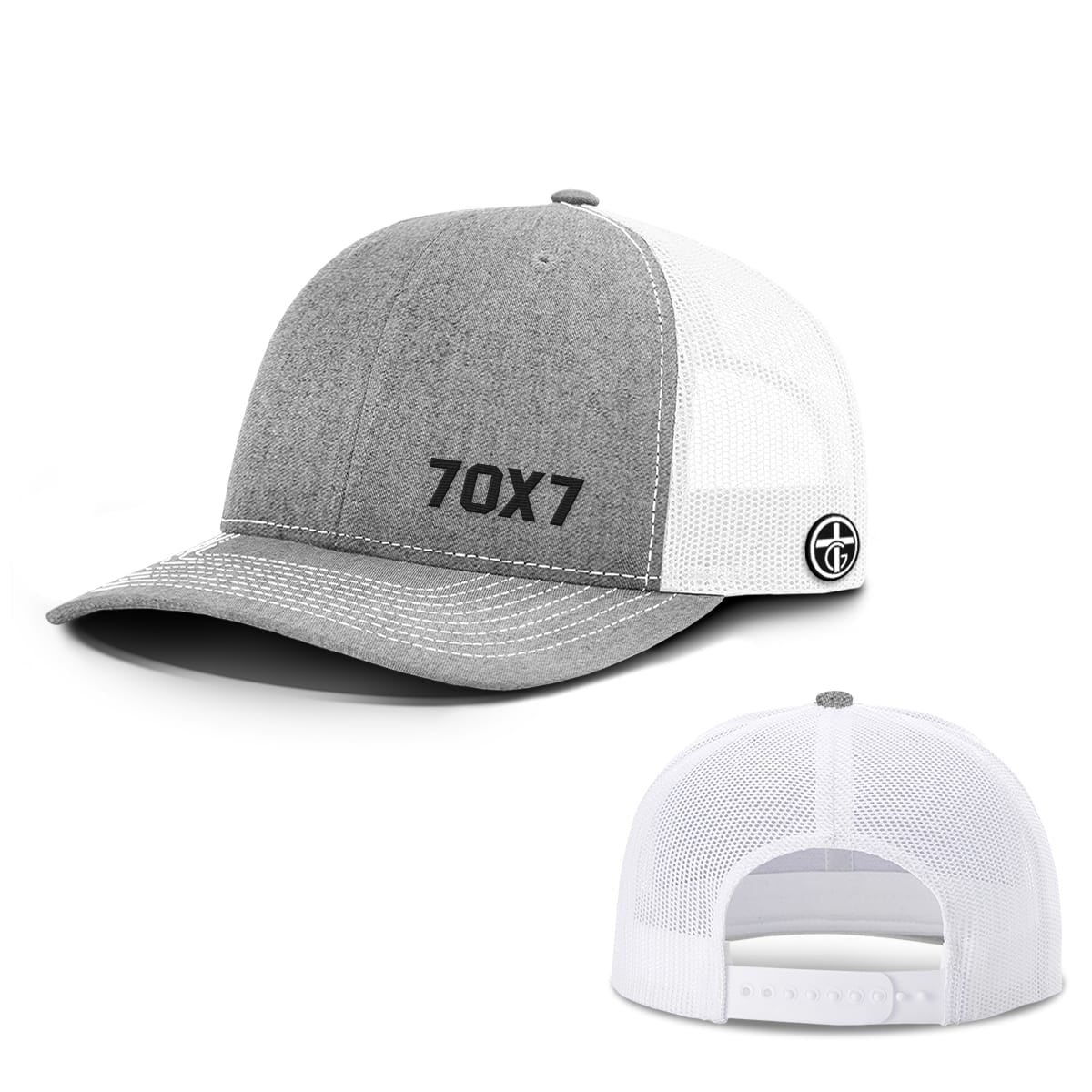 OurTrueGod Customs Hat Snapback / Heather and White / One Size Seventy Times Seven Lower Left Hats