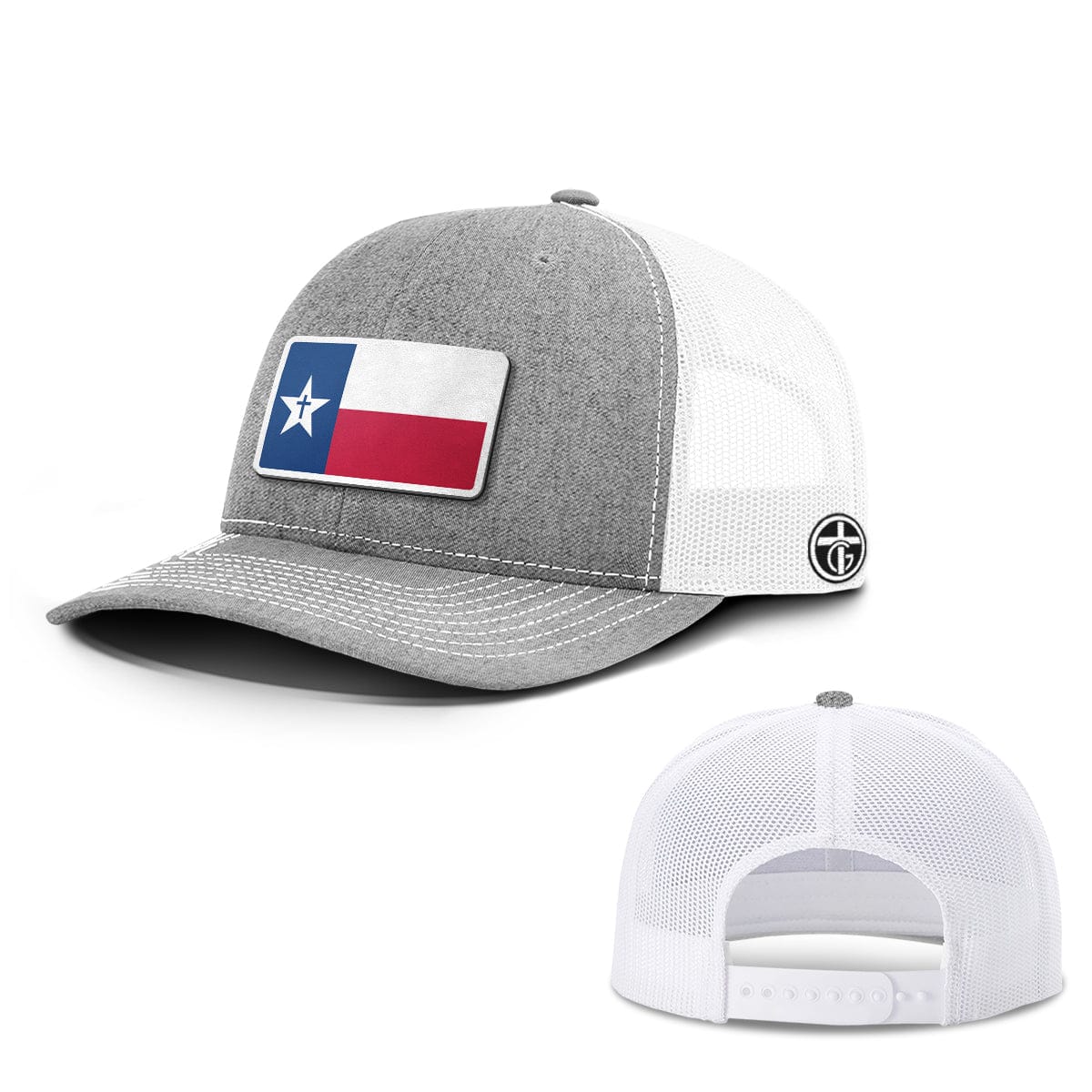 OurTrueGod Customs Hat Snapback / Heather and White / One Size Texas is God's Country Patch Hats