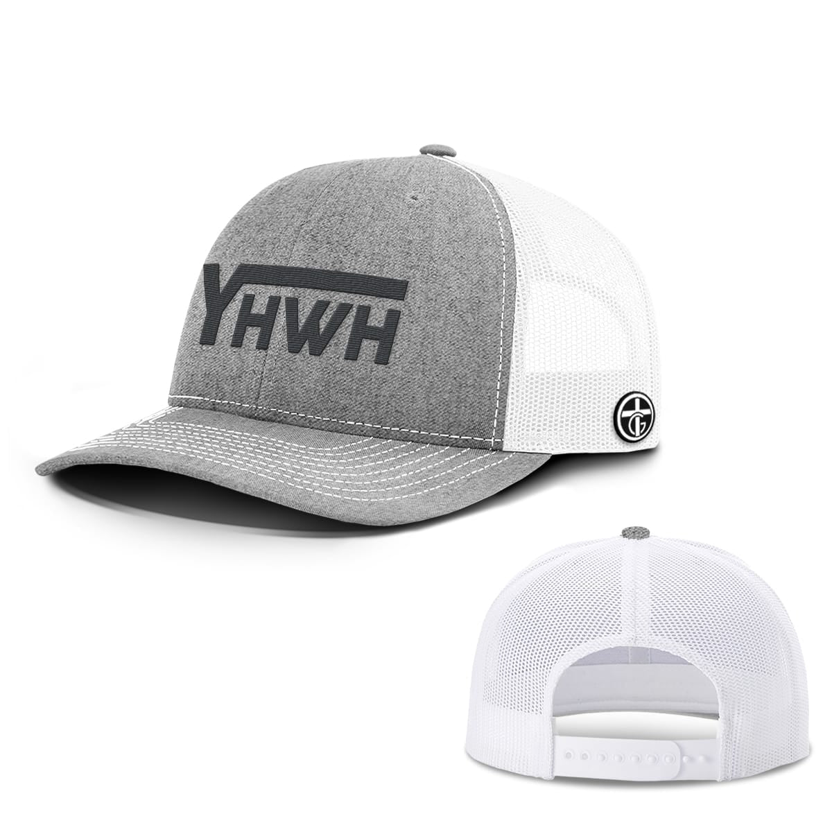OurTrueGod Customs Hat Snapback / Heather and White / One Size YHWH Hats