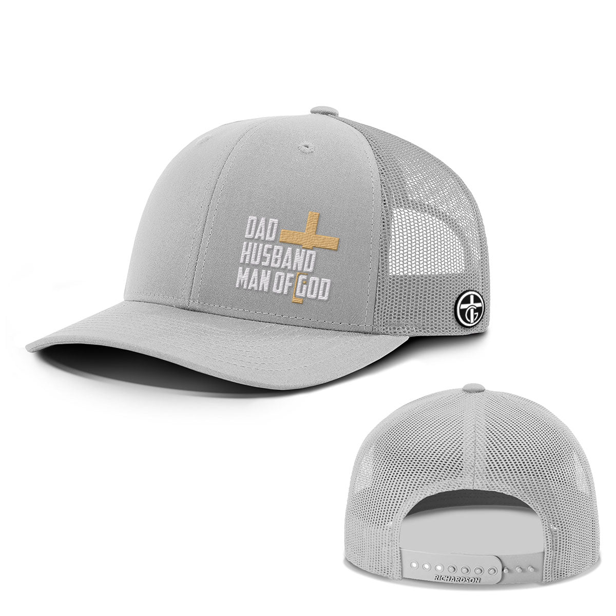 OurTrueGod Customs Hat Snapback / Light Grey / One Size Dad, Husband, Man of God Everyday Faith Hats