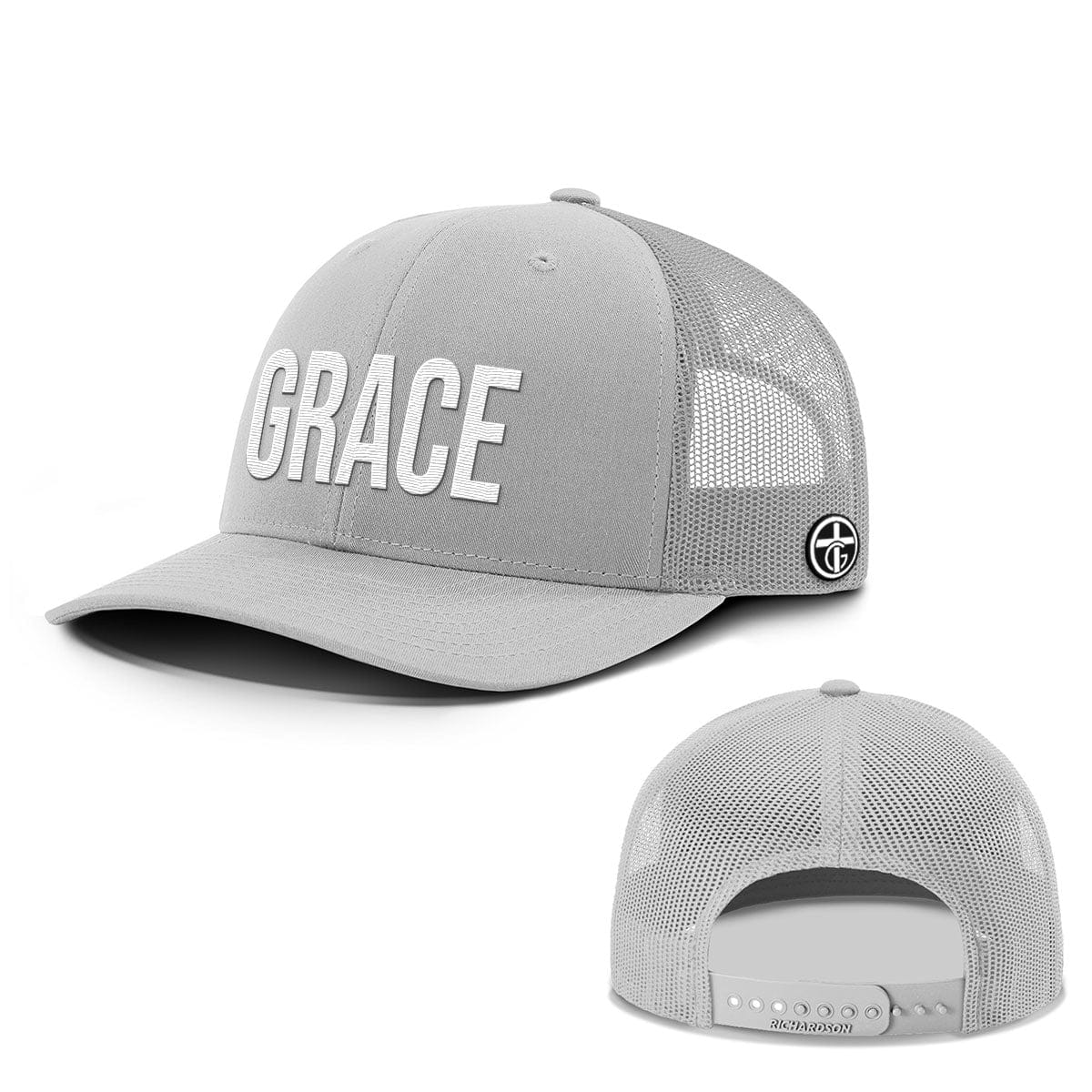OurTrueGod Customs Hat Snapback / Light Grey / One Size GRACE Everyday Faith Hats