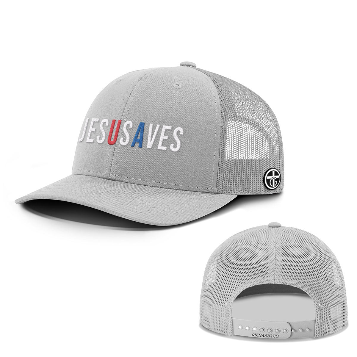 OurTrueGod Customs Hat Snapback / Light Grey / One Size JESUSAVES Everyday Faith Hats
