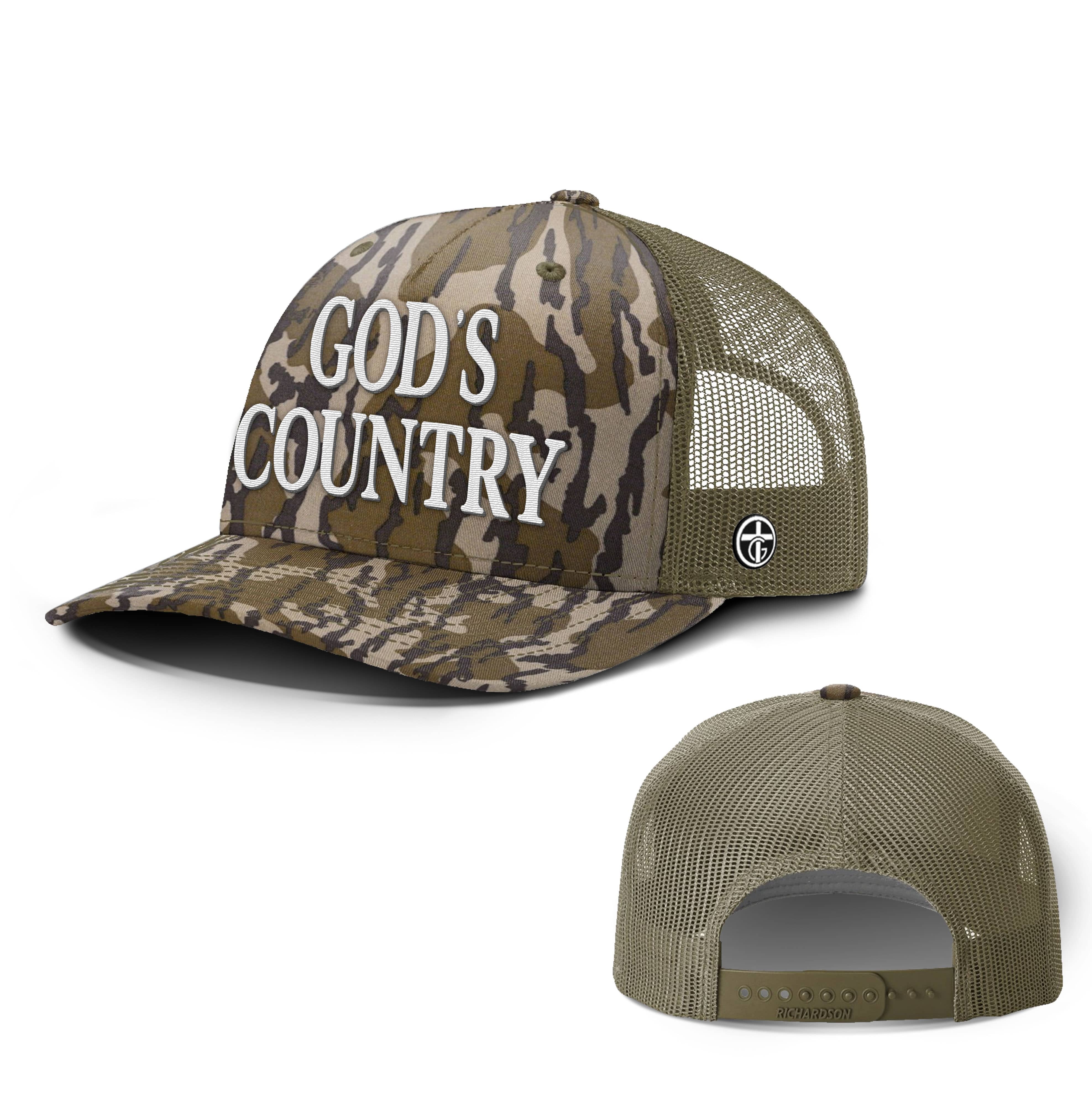 OurTrueGod Customs Hat Snapback / Mossy Oak Bottomland and Loden / One Size God's Country Camo Hats