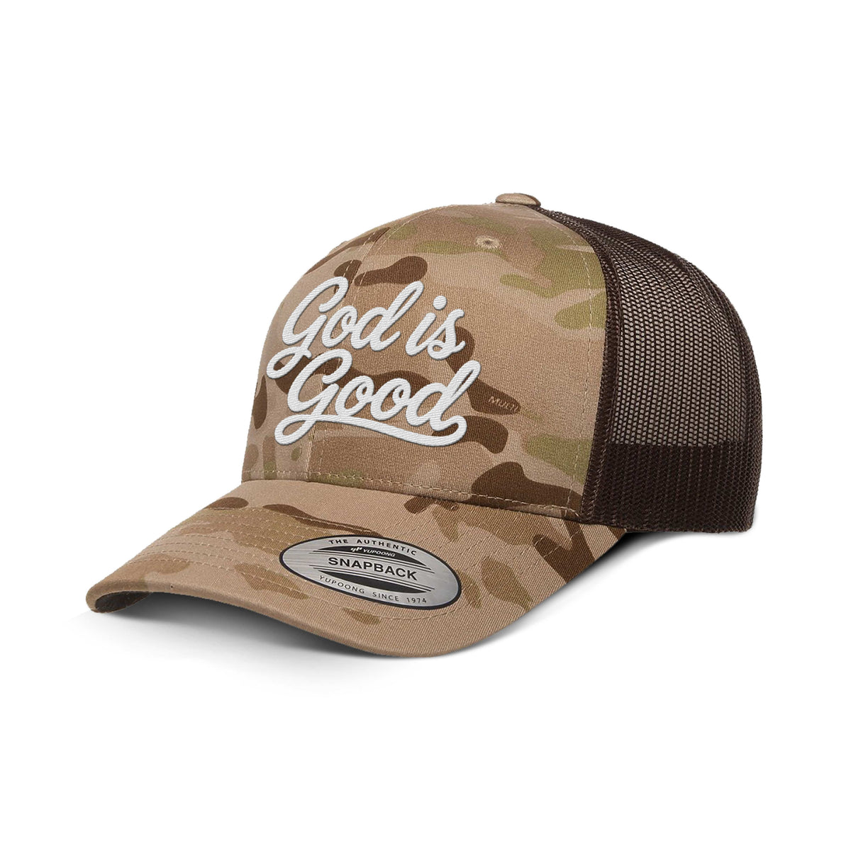 OurTrueGod Customs Hat Snapback / Multicam arid and Brown / One Size God Is Good Camo Hats