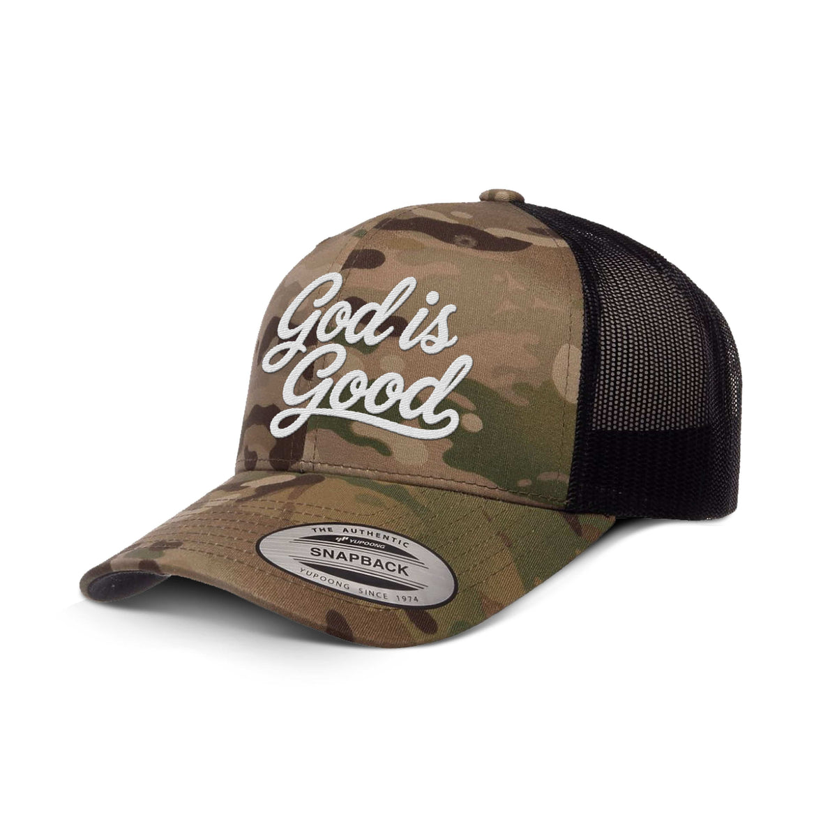 OurTrueGod Customs Hat Snapback / Multicam Green and Black / One Size God Is Good Camo Hats