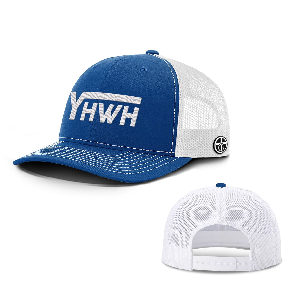 OurTrueGod Customs Hat Snapback / Royal Blue and White / One Size YHWH Hats