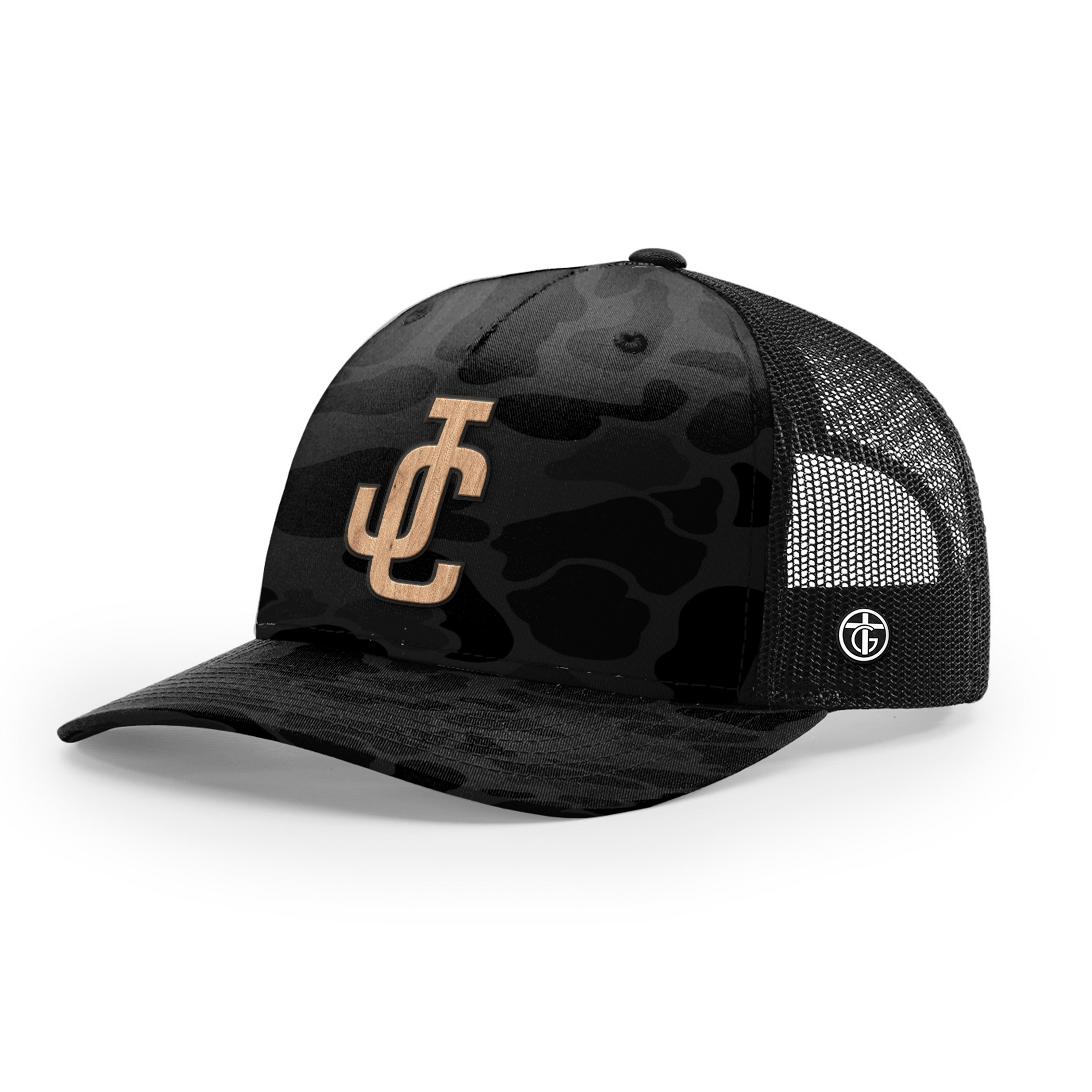 OurTrueGod Customs Hat Snapback / Sable Duck Camo and Black / One Size JC Wood Patch Camo Hats