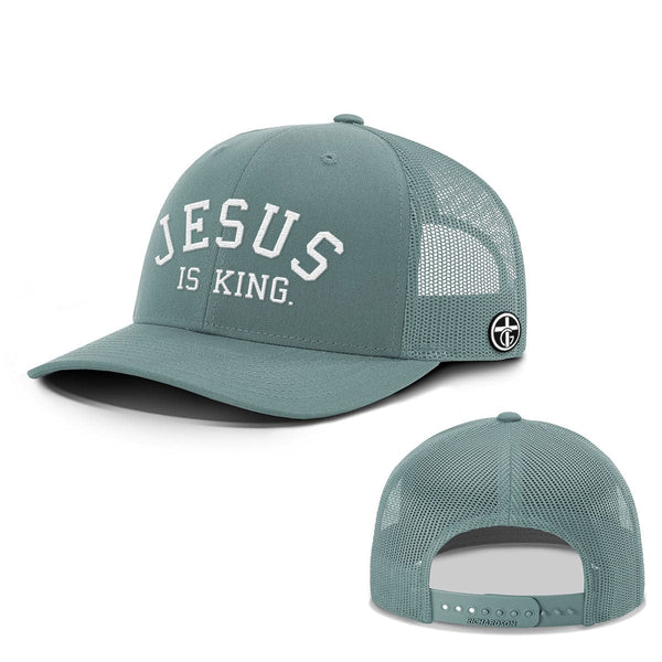 Jesus is King Everyday Faith Hat, Snapback in Smoke Blue