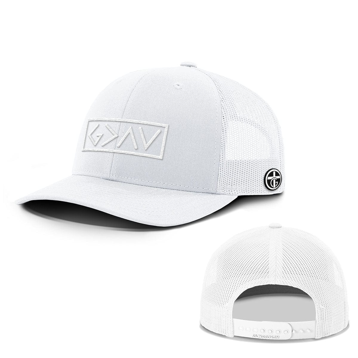 OurTrueGod Customs Hat Snapback / White / One Size God is Greater Than the Highs and Lows Everyday Faith Hats