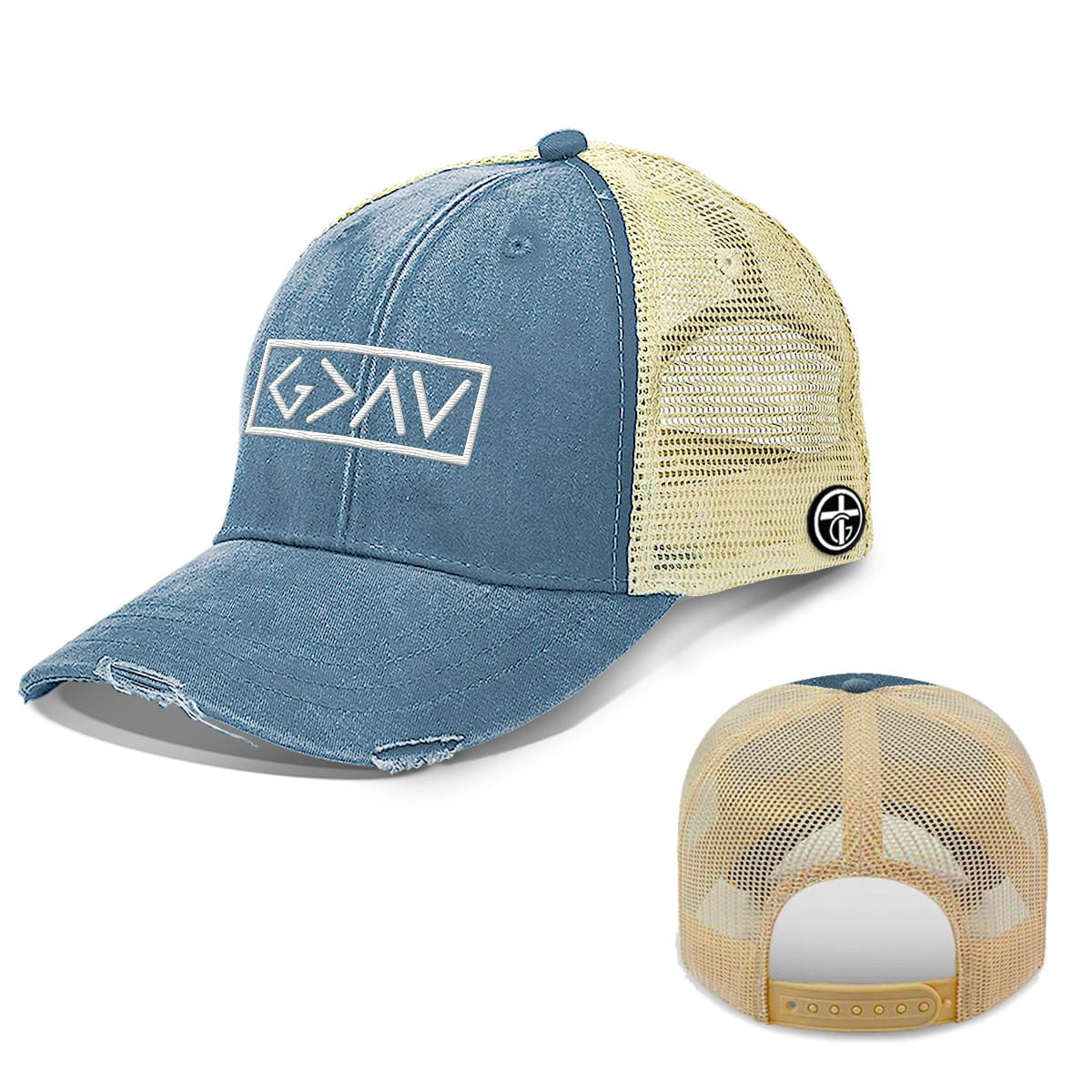 OurTrueGod Customs Hat Trucker / Navy / One Size God is Greater Than the Highs and Lows Trucker Hats