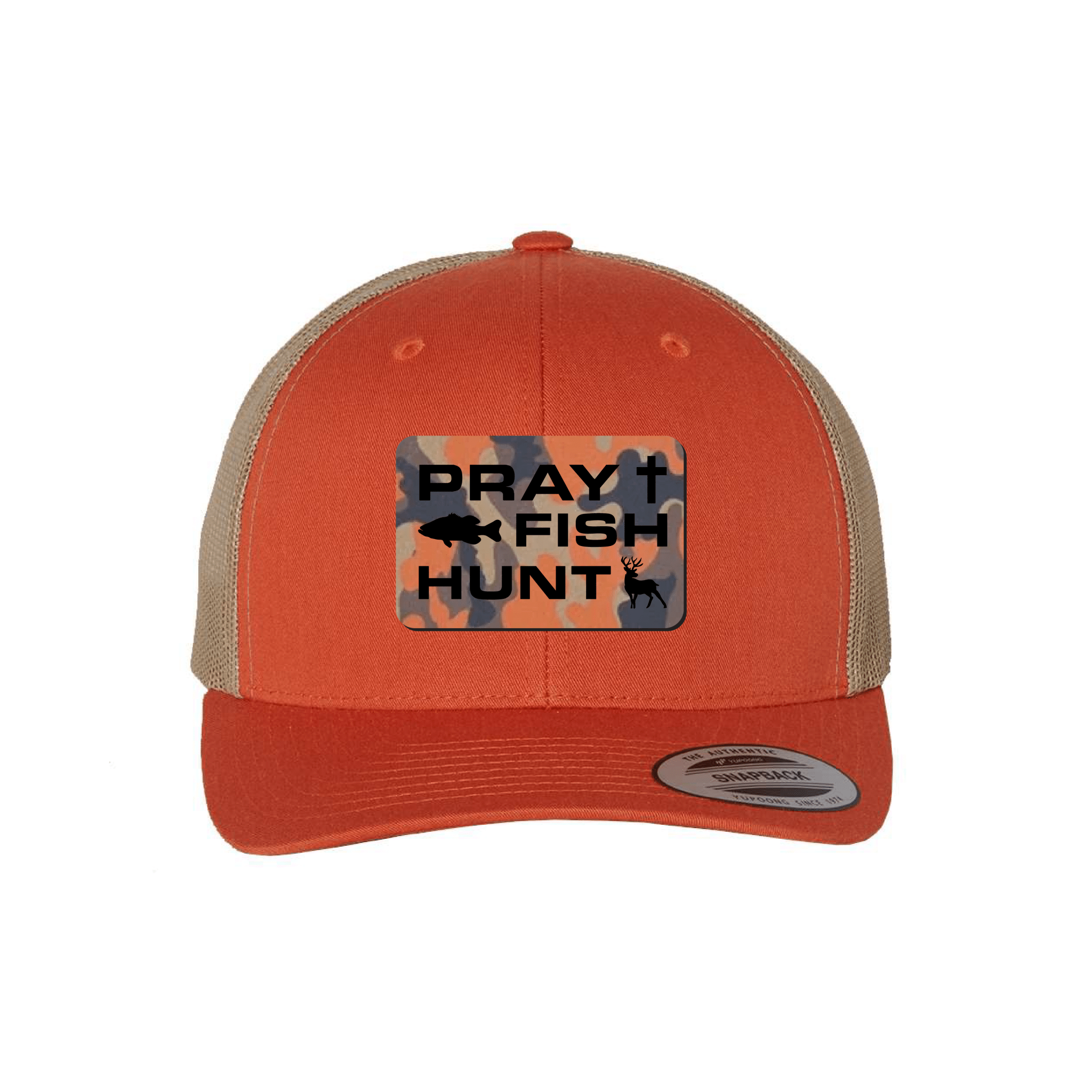 Pray Fish Hunt Camo Patch Fall Collection Hats - Our True God