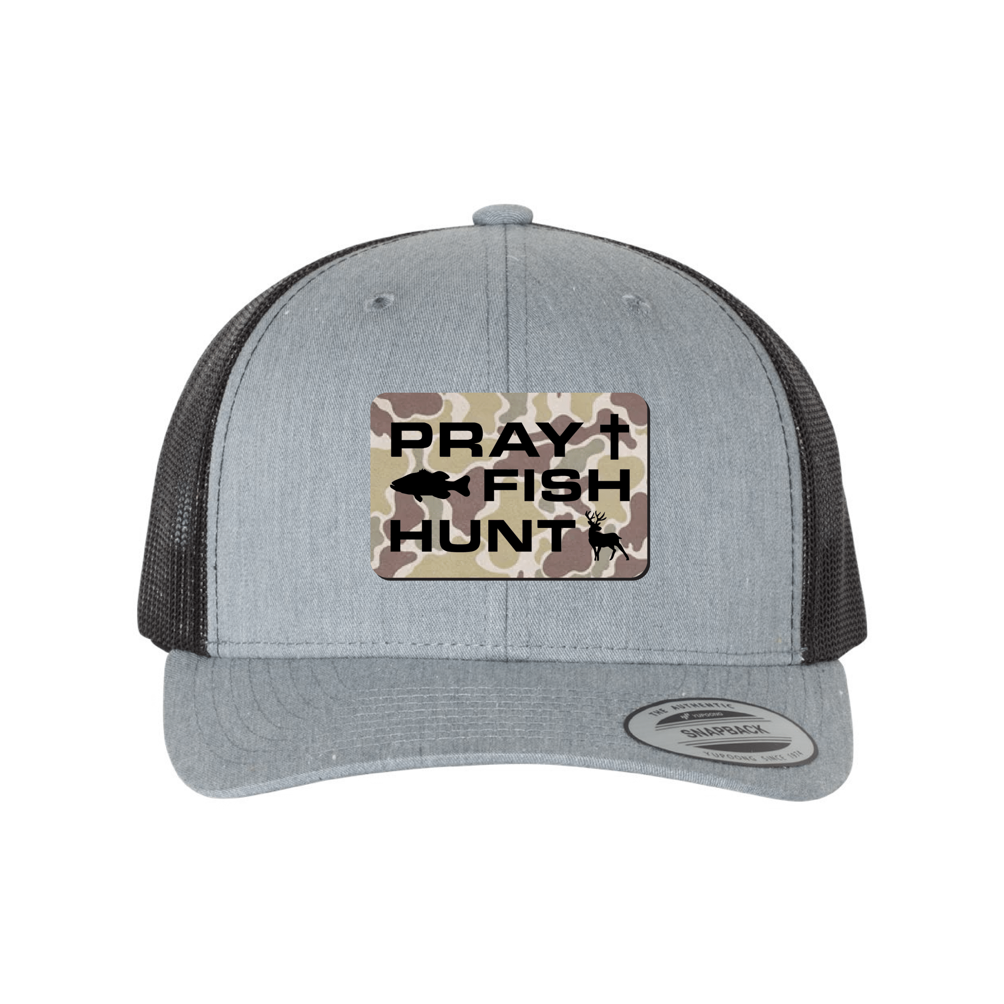 Pray Fish Hunt Duck Camo Patch Fall Collection Hats - Our True God