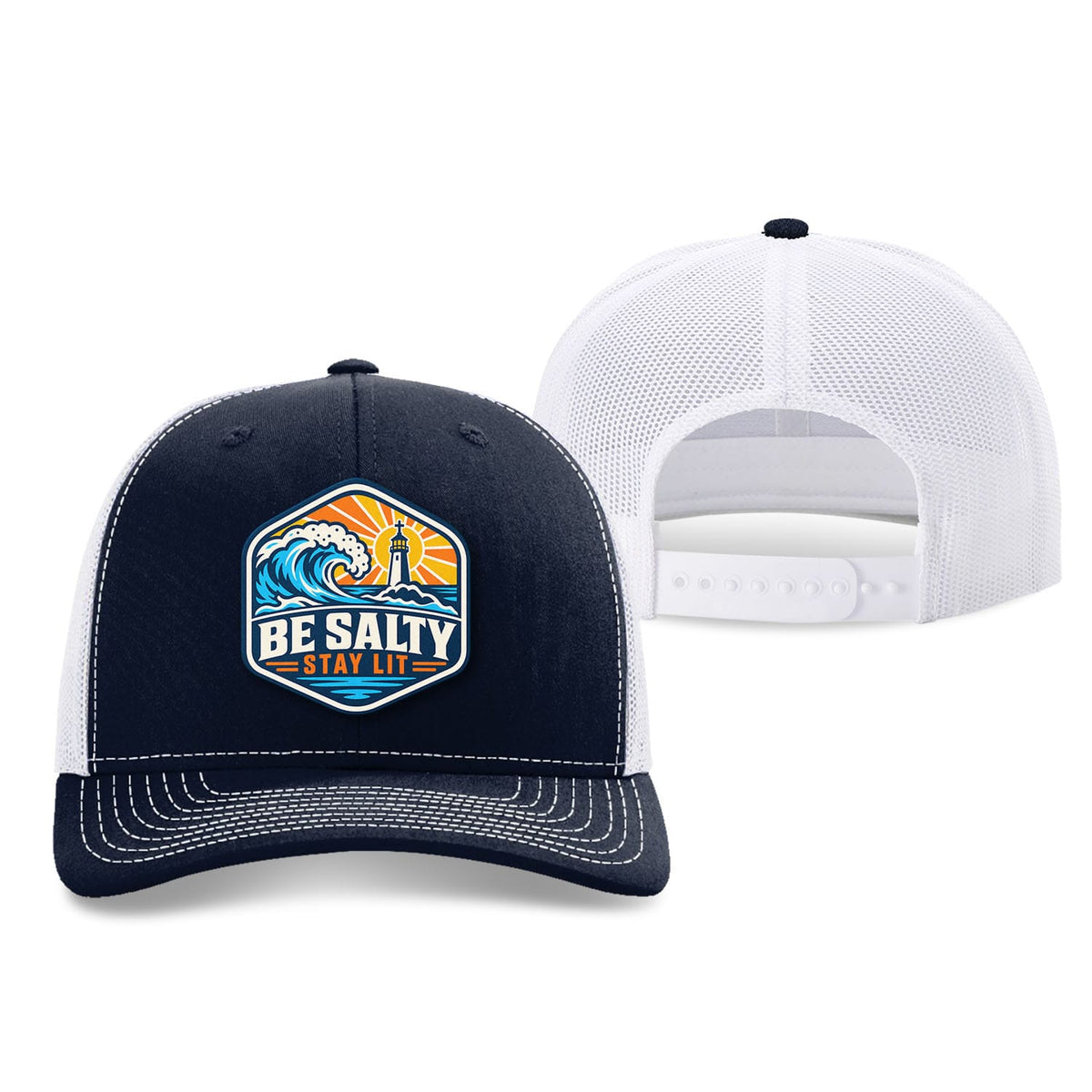 SunFrog Solutions Hat Be Salty Stay Lit Patch Trucker Hat