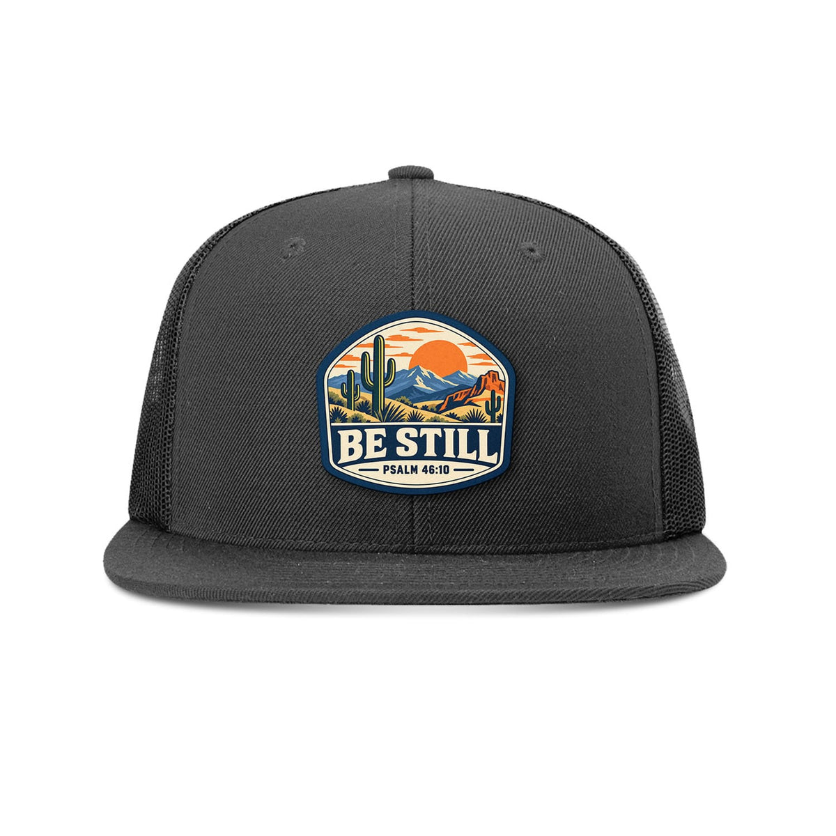 SunFrog Solutions Hat Black Be Still Psalm 46:10 Trucker Hat