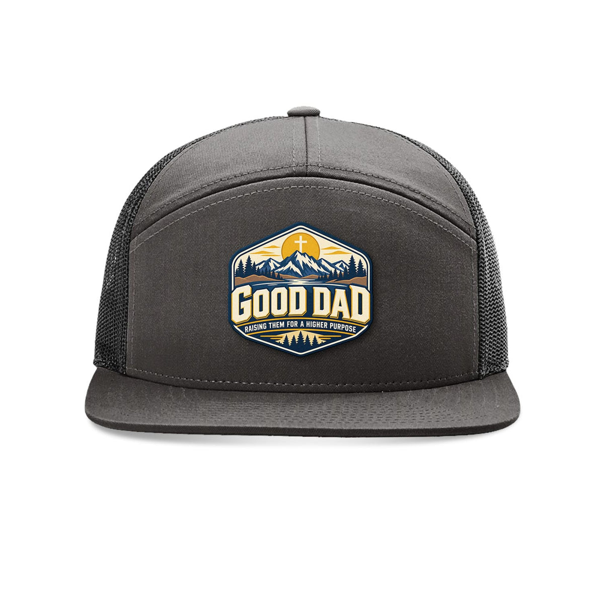 SunFrog Solutions Hat Charcoal and Black Good Dad Trucker Hat
