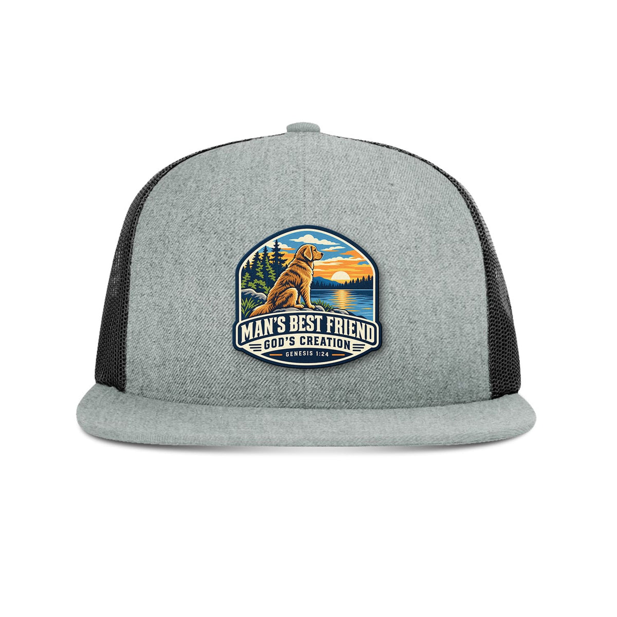 SunFrog Solutions Hat Heather Grey and Black Man's Best Friend Trucker Hat