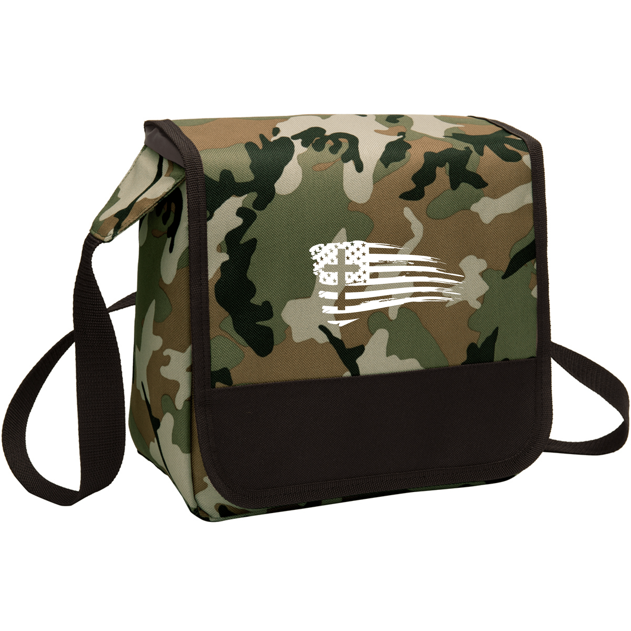 Tattered Flag Camo Lunch Cooler - Our True God