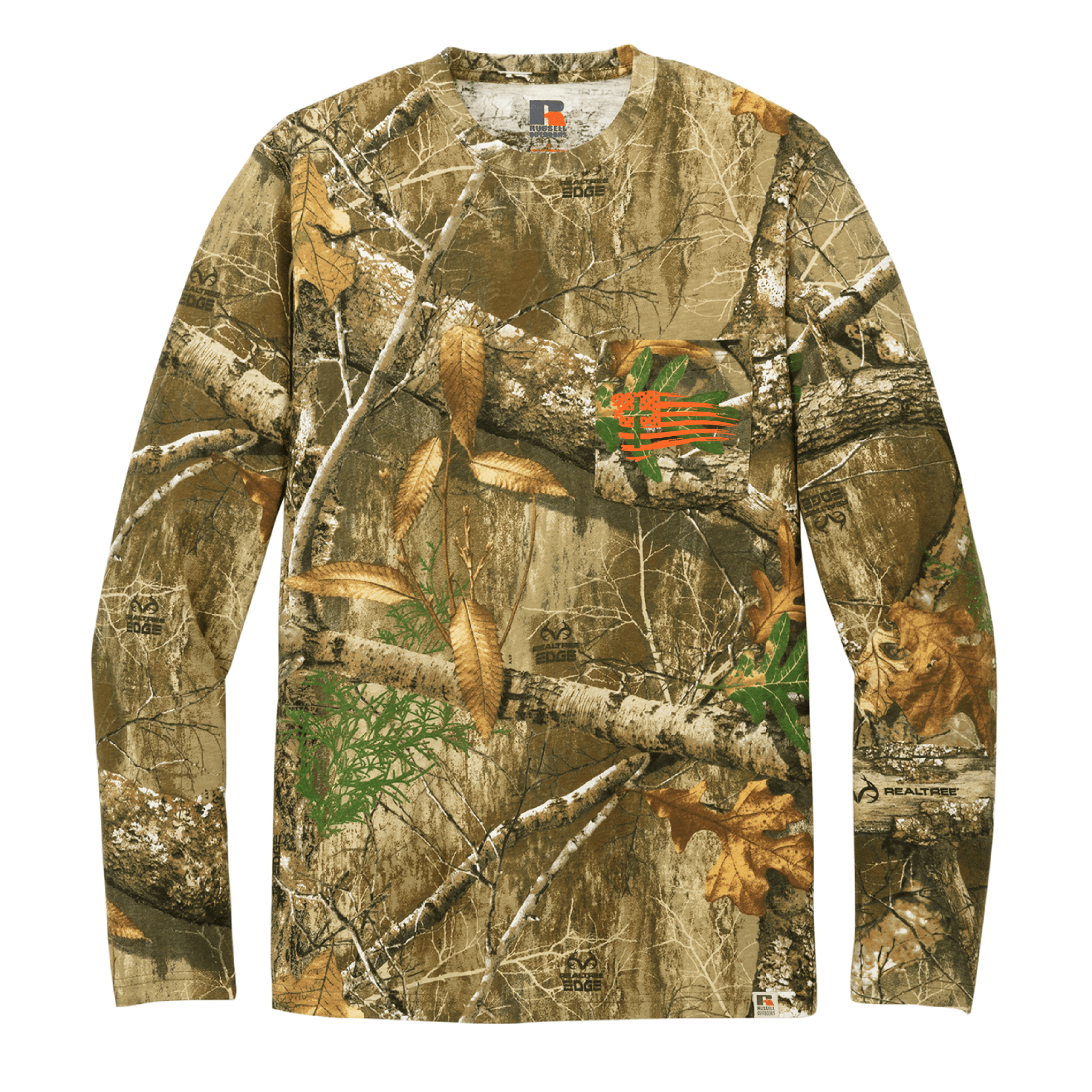 Tattered Flag Realtree® Camo Long Sleeve Pocket T-Shirt - Our True God