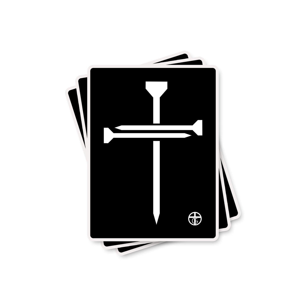 3 Nail Cross Decals - Our True God