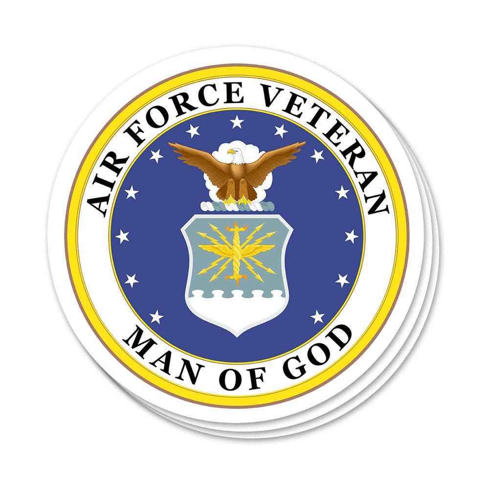 Air Force Veteran -Man Of God Decals