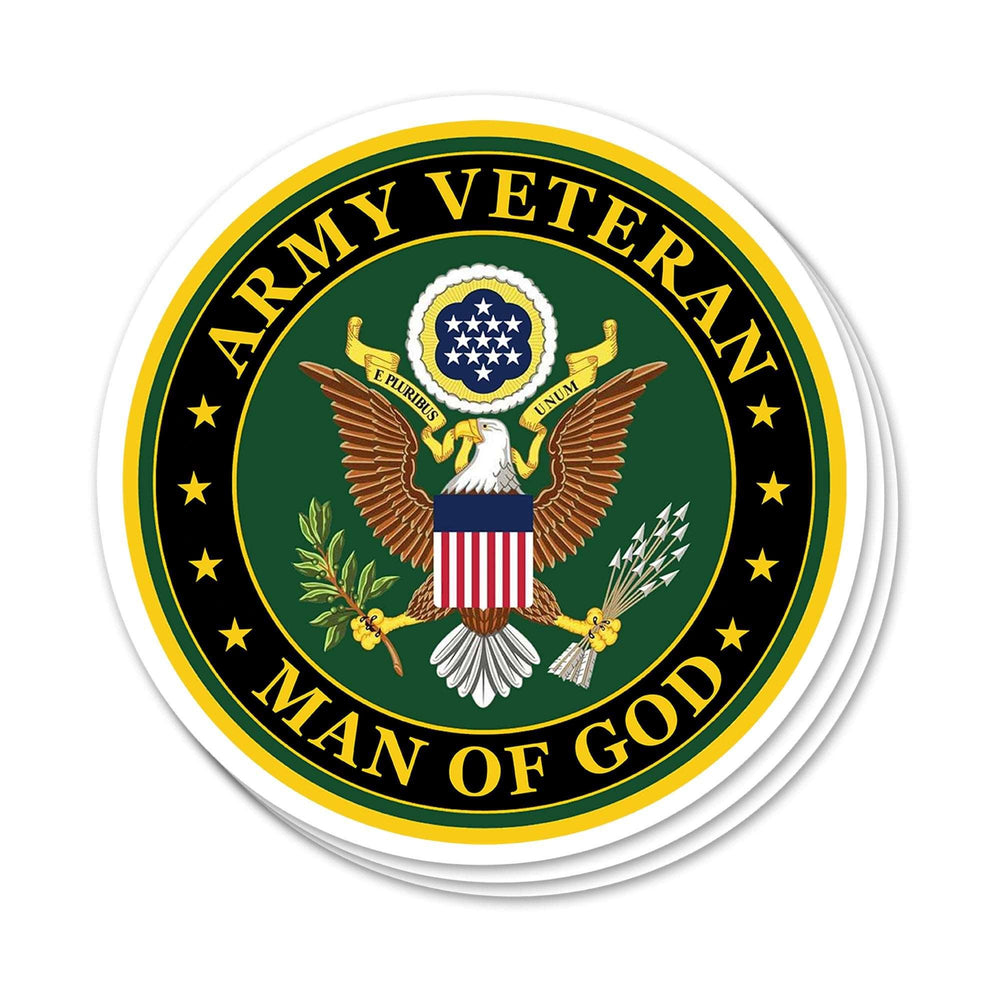 Army Veteran -Man Of God Decals