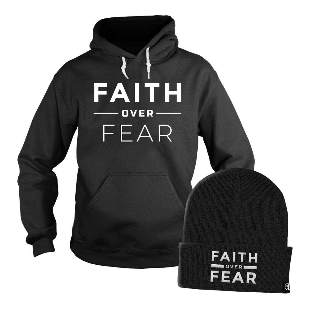Faith Over Fear Hoodie + Free Beanie - Our True God