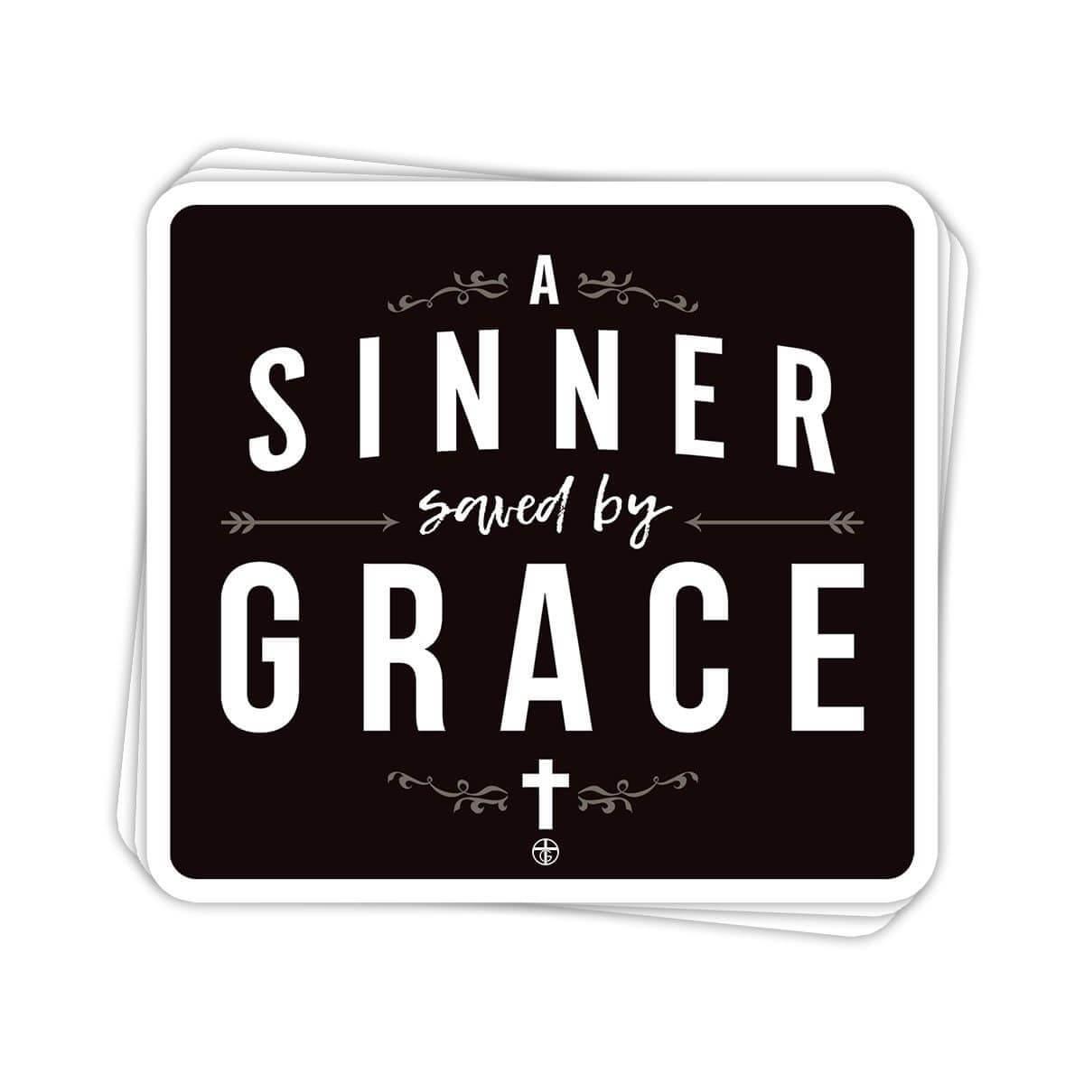 A Sinner Saved By Grace Decals