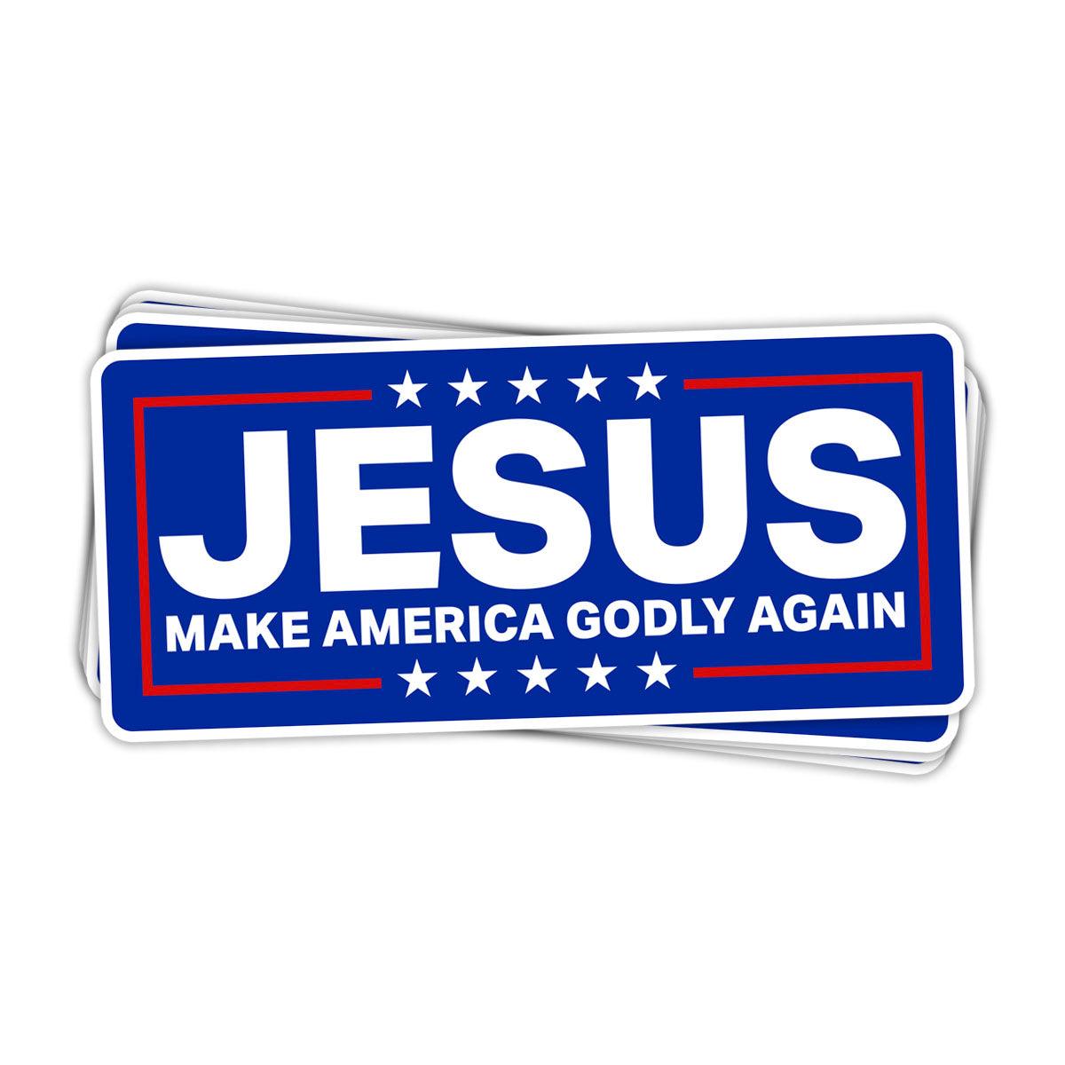 Jesus Make America Godly Again Decals - Our True God