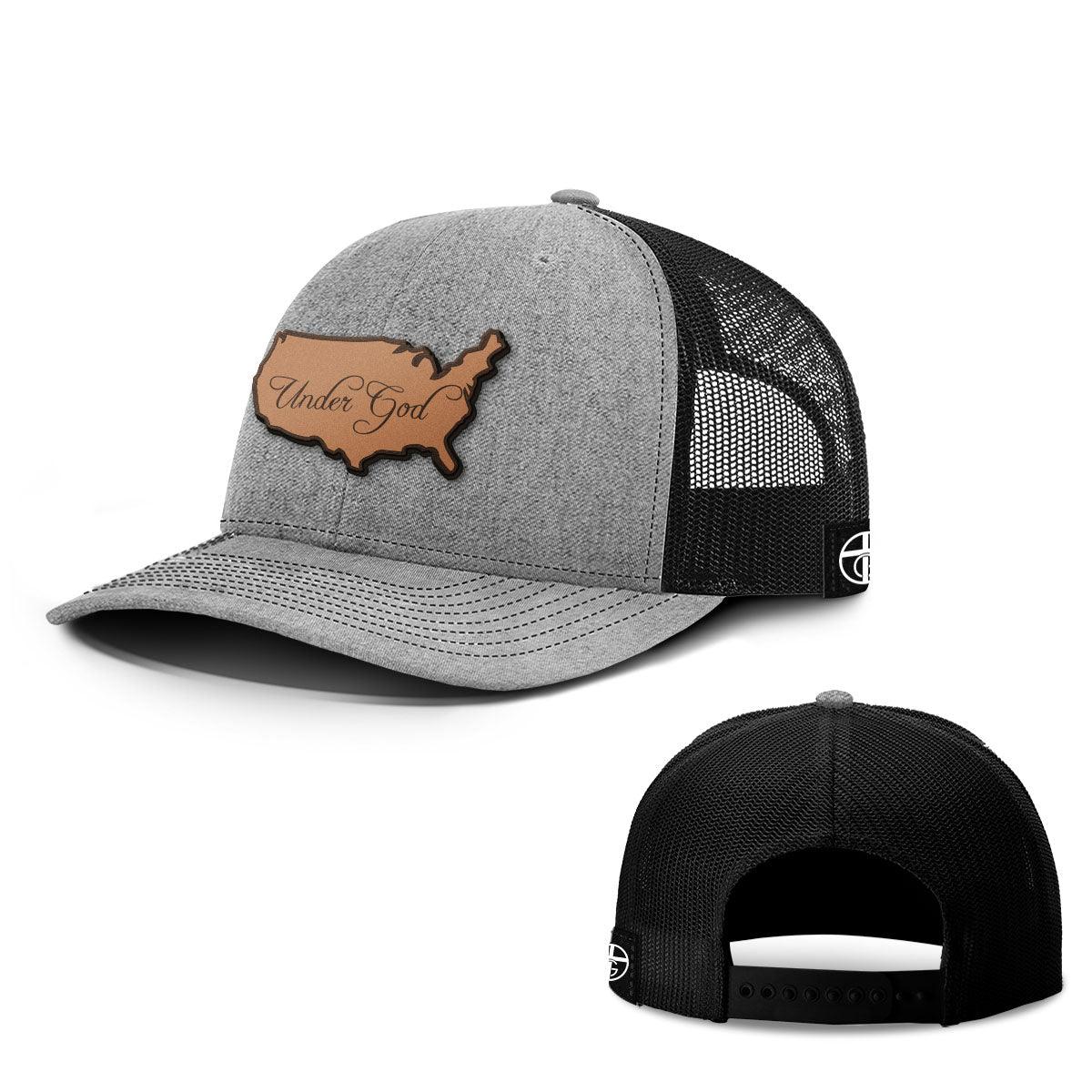 Under God Leather Patch Hats